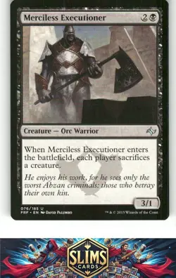 Magic the Gathering MTG Fate Reforged Merciless Executioner #76 Buy 2 Get 1 - Image 1