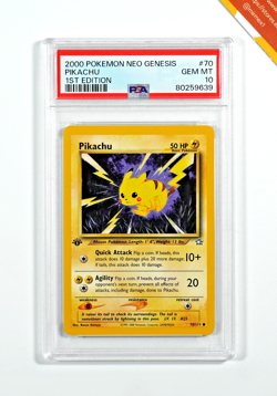 Pokemon PSA 10 Pikachu #70 1st Ed Neo Genesis 2000 English - Image 1