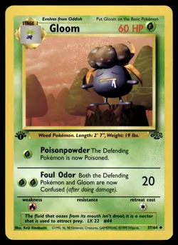 Gloom 37/64 WOTC Jungle 1st Edition Pokemon [PL] - Image 1