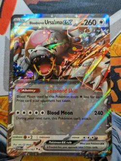 141/167 Bloodmoon Ursaluna ex Pokemon Card Twilight Masquerade Double Rare NM - Image 1