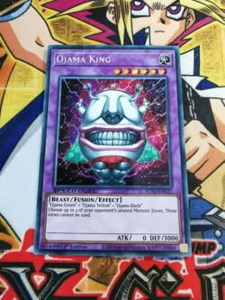 Ojama King sgx1-enc21 1st Edition (NEW) Secret Rare Yu-Gi-Oh! - Image 1