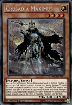 Crusadia Maximus - Prismatic Secret Rare 1st Edition MP19-EN081 - NM - YuGiOh - Image 1