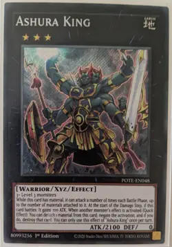 YuGiOh Ashura King Secret Rare 1st Edition POTE-EN048 - Image 1