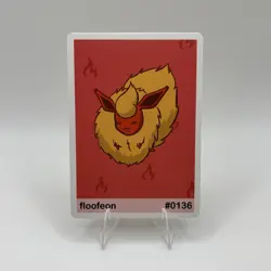 Pookiemoot Floofeon #0136 Flareon Parody Card Fan Art Derpy - Image 1