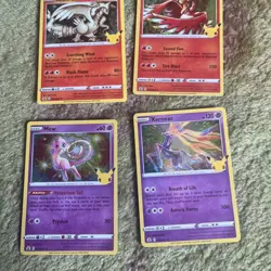 A lot of four Pokemon cards holofoils restrain, ho-oh, mew, xerneas - Image 1