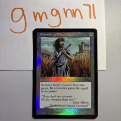 MTG Foil Swords To Plowshares FNM Promo - Image 1