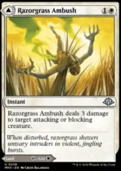 Razorgrass Ambush // Razorgrass Field Modern Horizons 3 (MH3) 238 MTG Regular - Image 1