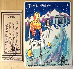 MTG ARTIST PROOF Japanese Scryb Sprites AP Time Walk Sketch Art Amy WEBER - Image 1