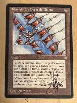 MTG ARTIST PROOF Portuguese Copy ArtifactWhalebone Glider AP Art Amy WEBER Magic - Image 2