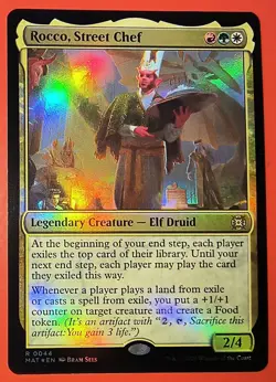 MAGIC, MTG: *Rocco, Street Chef* 0044 /MARCH OF THE MACHINE, NM FOIL, RARE - Image 1