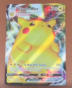POKEMON TCG PIKACHU VMAX 044/185 FULL ART VIVID VOLTAGE VERY GOOD LP - Image 1