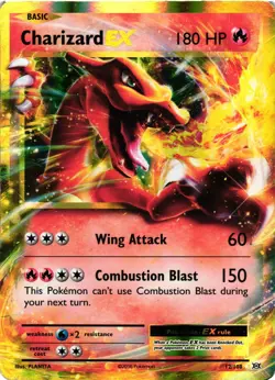 Pokemon TCG Charizard EX Evolutions 12/108 Holo Holo Rare EX DMG - Image 1