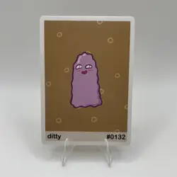 Ditty (Ditto) #0132- Gen 1 Pookiemoot Fan Art - Pokemon - Image 1