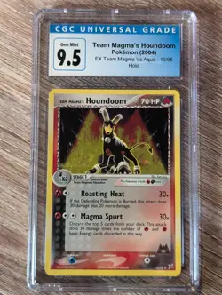 2004 Pokemon EX Team Magma Vs Aqua Houndoom Holo #10 CGC Gem Mint 9.5/10 - Image 1