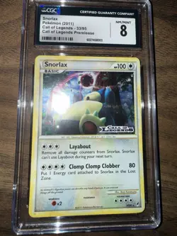 Pokemon TCG Snorlax Call of Legends 33/95 Prerelease CGC 8 NM-MT Fast Ship - Image 1