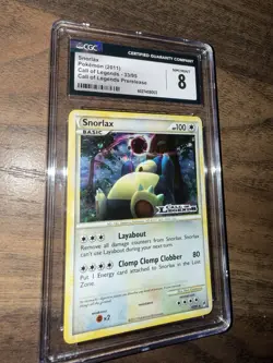 Pokemon TCG Snorlax Call of Legends 33/95 Prerelease CGC 8 NM-MT Fast Ship - Image 5