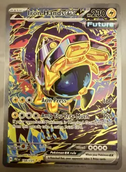 Pokemon TCG Iron Hands Ex 154 SIR SV: Prismatic Evolutions 2025 NM/SINGLE - Image 1