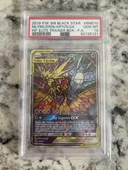 PSA 10 Moltres Zapdos Articuno GX SM210 Black Star Promo Pokemon Hidden Fates - Image 1