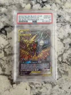 PSA 10 Moltres Zapdos Articuno GX SM210 Black Star Promo Pokemon Hidden Fates - Image 5
