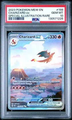2023 Pokemon 151 Charizard ex 199/165 SIR NEW CERT PSA 10 GEM MINT - Image 1