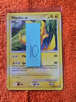 2008 Pokemon Diamond and Pearl Stormfront #70 Pikachu, C, NF/H, cd10 - Image 3