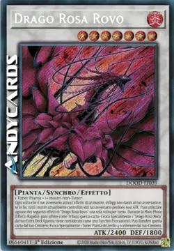 DRAGO ROSA ROVO • (Bramble Rose Dragon) • Segreta • DOOD IT039 • 1Ed • Yugioh! - Image 1