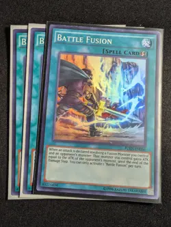 Yugioh - 3x Battle Fusion FUEN-EN056 Unlimited Super Rare NM - Image 1