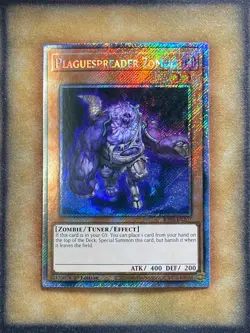 Yugioh Plaguespreader Zombie RA03-EN207 Platinum Secret Rare 1st Ed NM - Image 1
