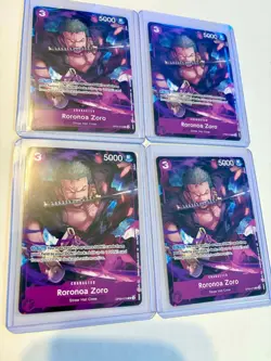 4x (Playset) Roronoa Zoro OP09-076 One Piece Welcome Pack vol 2 NM Non-Foil - Image 1