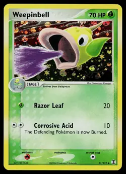 Pokemon Card - Weepinbell FireRed & LeafGreen 51/112 Uncommon Reverse Holo - Image 1