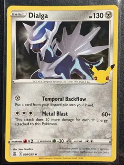 Dialga 020/025 - Pokemon TCG 25th Celebrations Anniversary Holo Rare - LP Card - Image 1