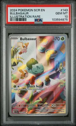Bulbasaur 143/142 PSA 10 Gem Mint Stellar Crown Illustration Rare Pokemon Card - Image 1