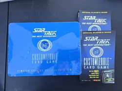 Star Trek The Next Generation Trading Card Game Limited Edition Tin FREE GUIDES! - Image 1