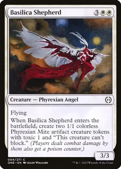 MTG #4 Basilica Shepherd Phyrexia: All Will Be One (ONE) NM Card - Image 1