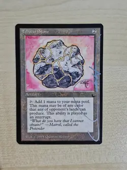 MTG Fellwar Stone The Dark Quinton Hoover Signed NM - Image 1