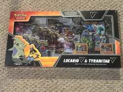 Pokemon TCG Lucario V & Tyranitar V Heavy Hitters Premium Collection - 14 Packs 820650856716 - Image 1