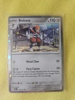 Bisharp 149/197 Cosmos Holo Obsidian Flames OBF m Promo Pokemon TCG - Image 3