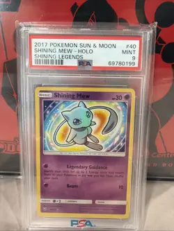 2017 Pokemon Sun & Moon Shining Legends #40 Shining Mew Shining Legends PSA 9 - Image 1