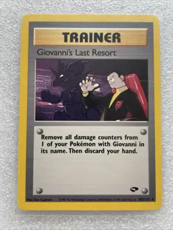 Giovanni’s Last Resort Trainer Pokemon TCG Gym Challenge 105/132 - Image 1