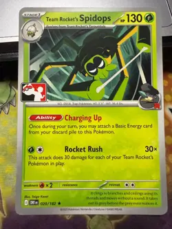 Team Rocket's Spidops 020/182 Non-Holo Pokemon Play! Prize Pack Series 8 - Image 1