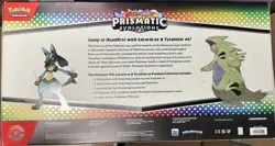 Pokemon TCG Prismatic Evolutions Lucario Ex + Tyranitar Ex Premium Collection - Image 4