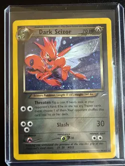 Pokemon TCG Neo Destiny Dark Scizor 9/105 Holo Rare Vintage - Image 1