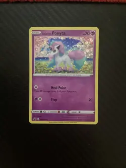 Pokemon TCG Galarian Ponyta SWSH013 Black Star Promo Cosmos Holo NM - Image 1