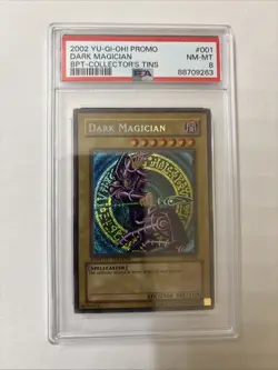 2002 Yugioh Dark Magician Secret Promo BPT-001 PSA 8 - Image 1