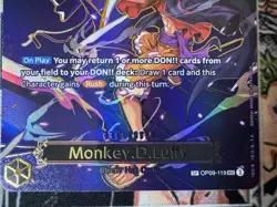 Monkey.D.Luffy OP09-119 SEC OP13 SP ONE PIECE ENGLISH HIT Carrying on His Will - Image 3