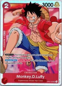 Monkey.D.Luffy OP01-024 Super Rare Romance Dawn One Piece - Image 1