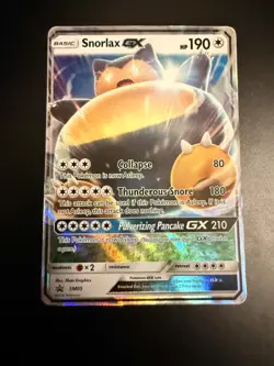 Snorlax GX SM05 Promo Pokemon Card - NM - Image 2