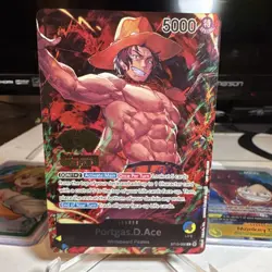 One Piece Card Game Portgas.D.Ace 2nd Anniversary ST13-002 Foil Special 5000 - Image 1