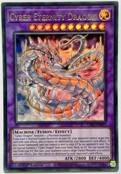 LDS2-EN033 Cyber Eternity Dragon - Ultra Rare 1st Edition Near Mint YuGiOh Card - Image 1
