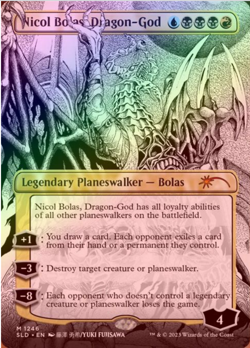 Nicol Bolas, Dragon-God (Borderless) Secret Lair Drop Foil Japanese MTG - Image 1